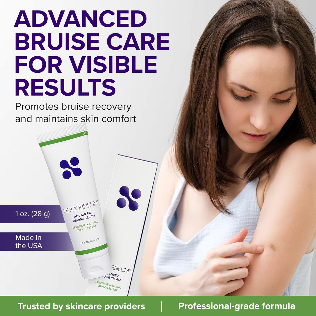 Crème BIOCORNEUM anti-hématomes 41g avec étiquette détaillée