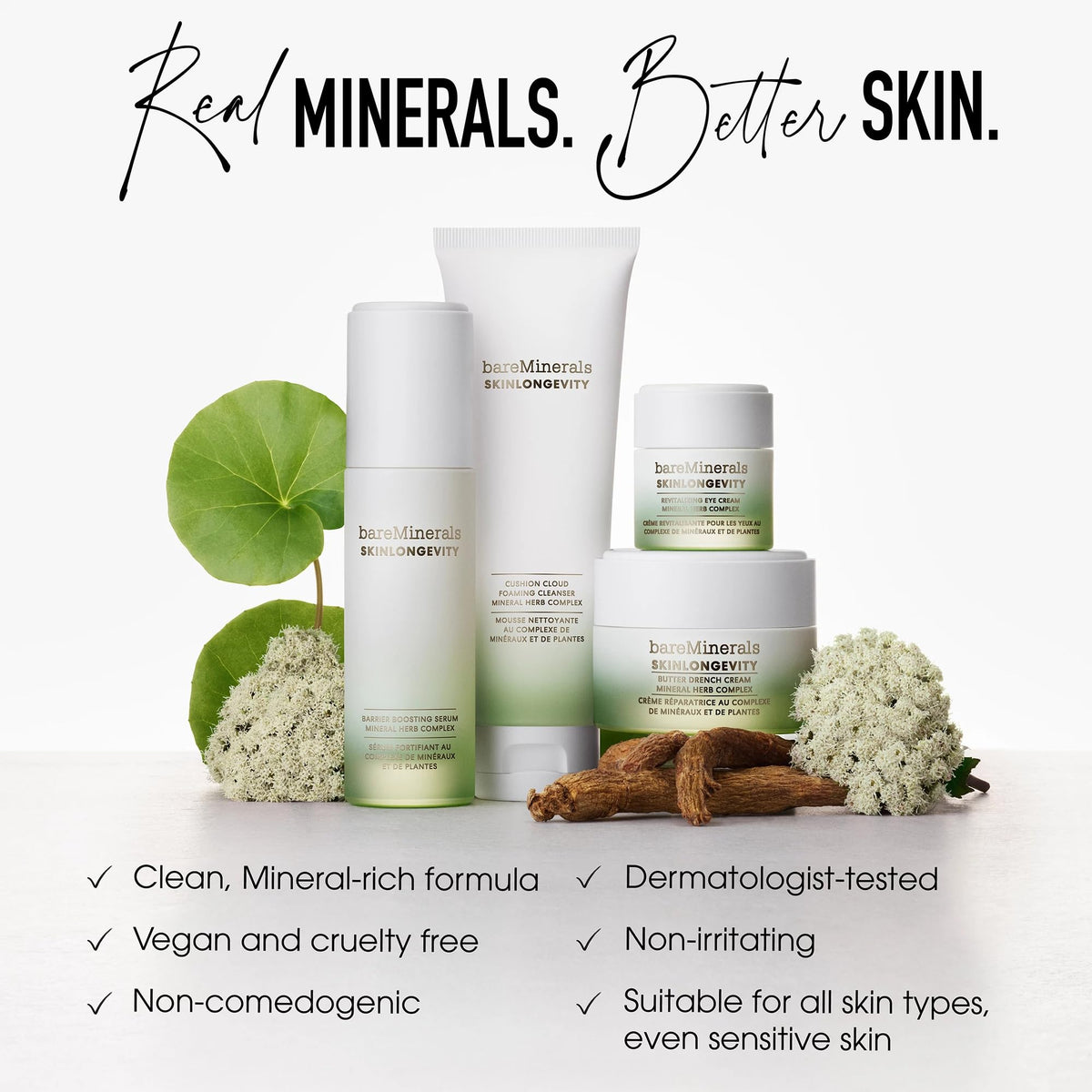 Crème Butter Drench de bareMinerals sur une table de salle de bain