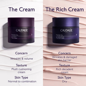 Crème Caudalie Premier Cru 50 mL avec fond de beauté