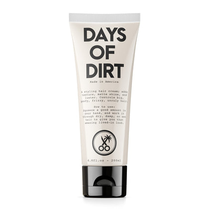 Crème coiffante California Born 200g, tube noir et argent