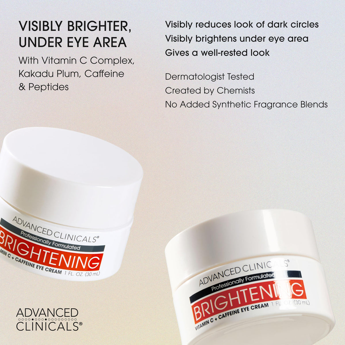 Crème contour des yeux Advanced Clinicals avec vitamine C, vue avant