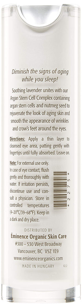 Crème contour des yeux Eminence 150g ouverte avec texture visible