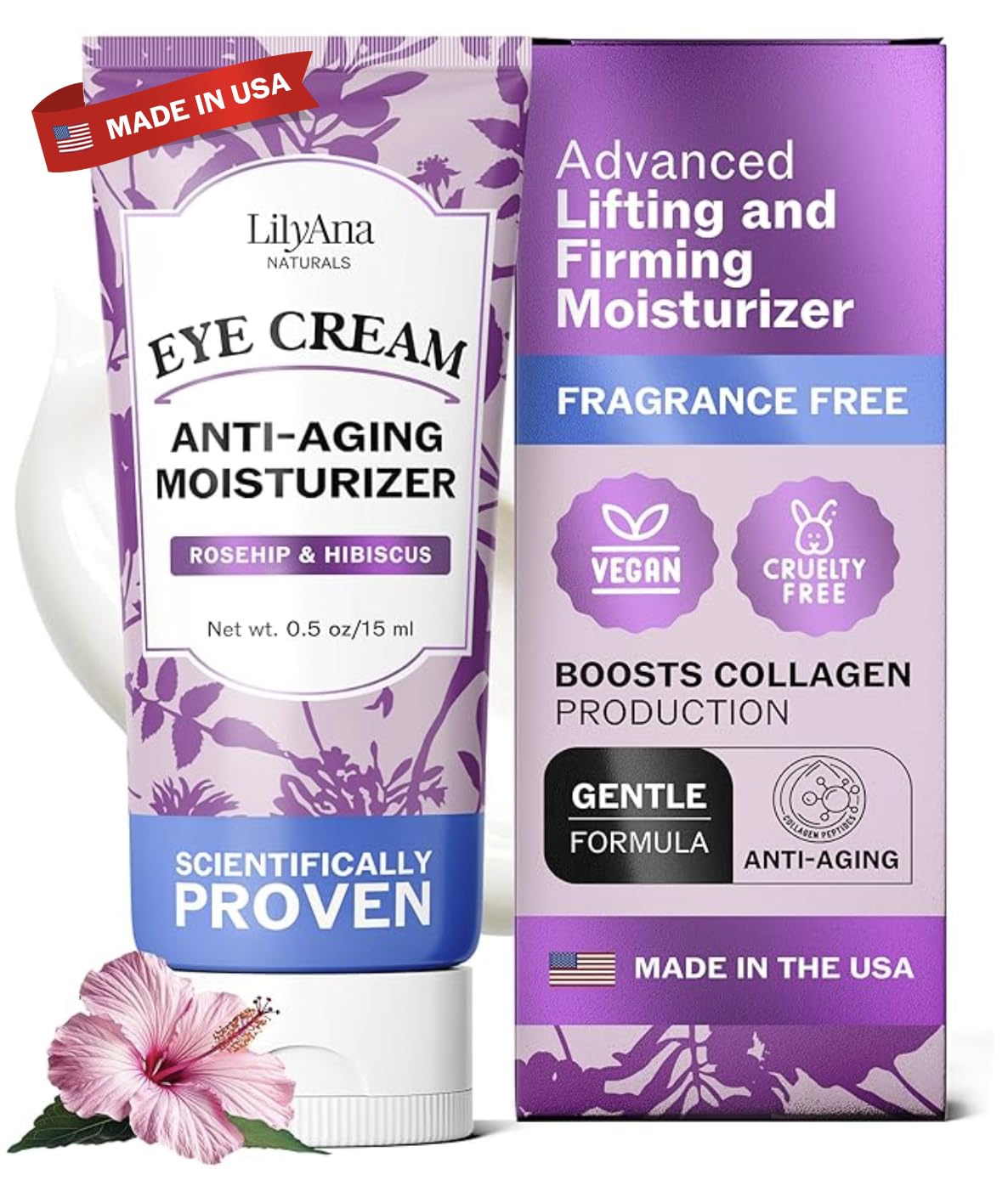 Crème contour des yeux LilyAna Naturals 40g vue de face