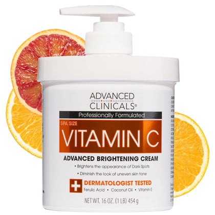 Crème corporelle Vitamine C Advanced Clinicals 473ml vue avant