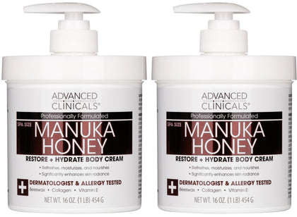 Crème Corps au Miel de Manuka Advanced Clinicals 16Oz vue avant