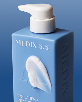Crème de collagène Medix 5.5 ouverte avec étiquette visible