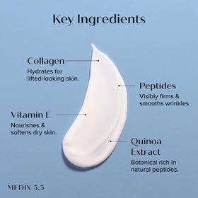 Crème de collagène Medix 5.5 vue de dos avec ingrédients