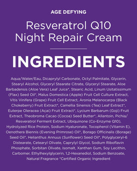 Crème de nuit Andalou Naturals avec des fruits sur la table