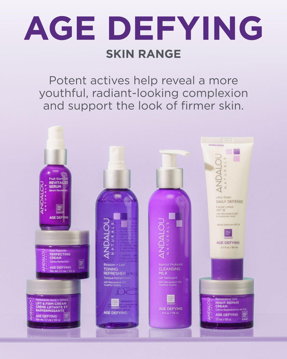 Crème de nuit Andalou Naturals dans un environnement de salle de bain