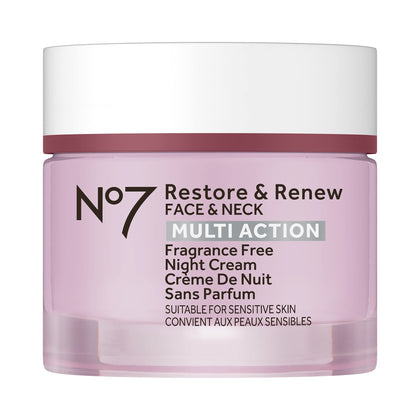 Crème de nuit No7 50ml vue de face avec packaging