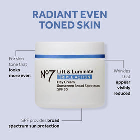 Crème de nuit No7 Lift & Luminate en pot