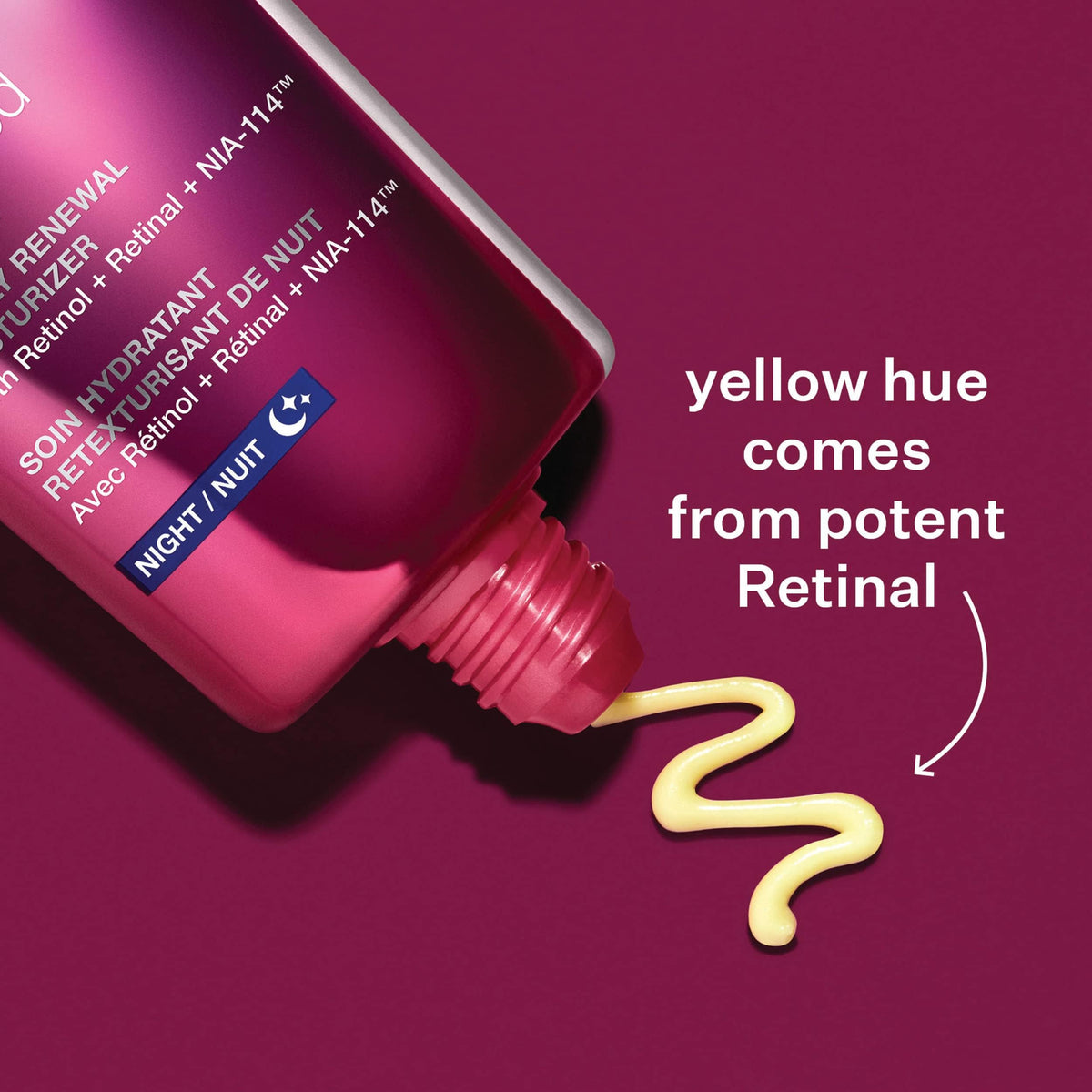 Crème de nuit StriVectin au rétinol avec une fleur décorative