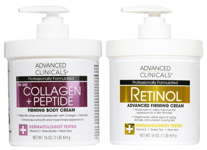 Crème de rétinol Advanced Clinicals vue avant avec texture riche