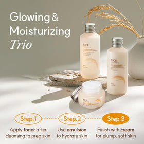 Crème de Riz Céramide de The Face Shop, en détail, couvercle ouvert