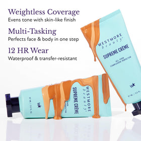 Crème de Teint CC Westmore Beauty 50g packaging avec description