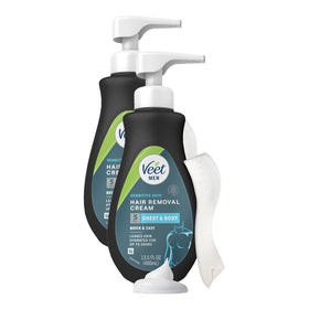Crème dépilatoire Veet pour homme 2 x 13,5 Fl Oz, packaging avant