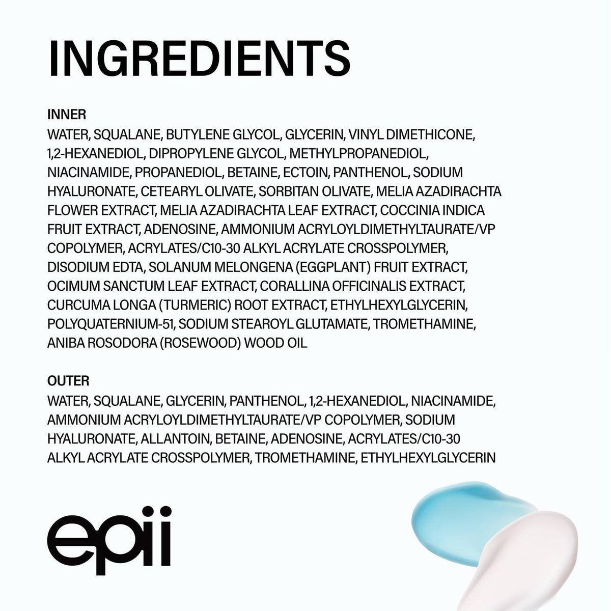 Crème Double Up d'epii à côté de produits de soin