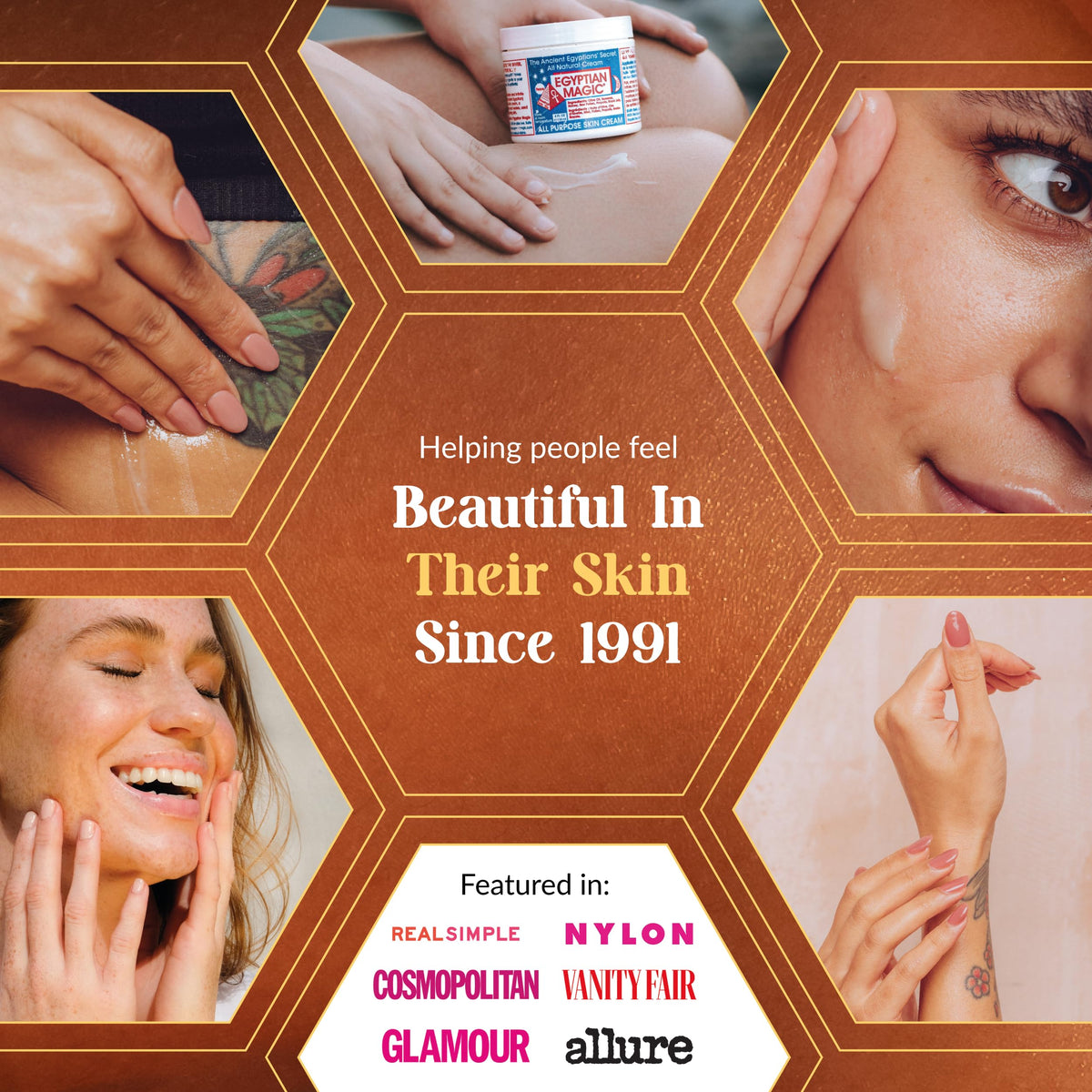 Crème Egyptian Magic utilisée comme baume à lèvres