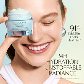 Crème Estée Lauder 15ml avec texture et parfum de concombre