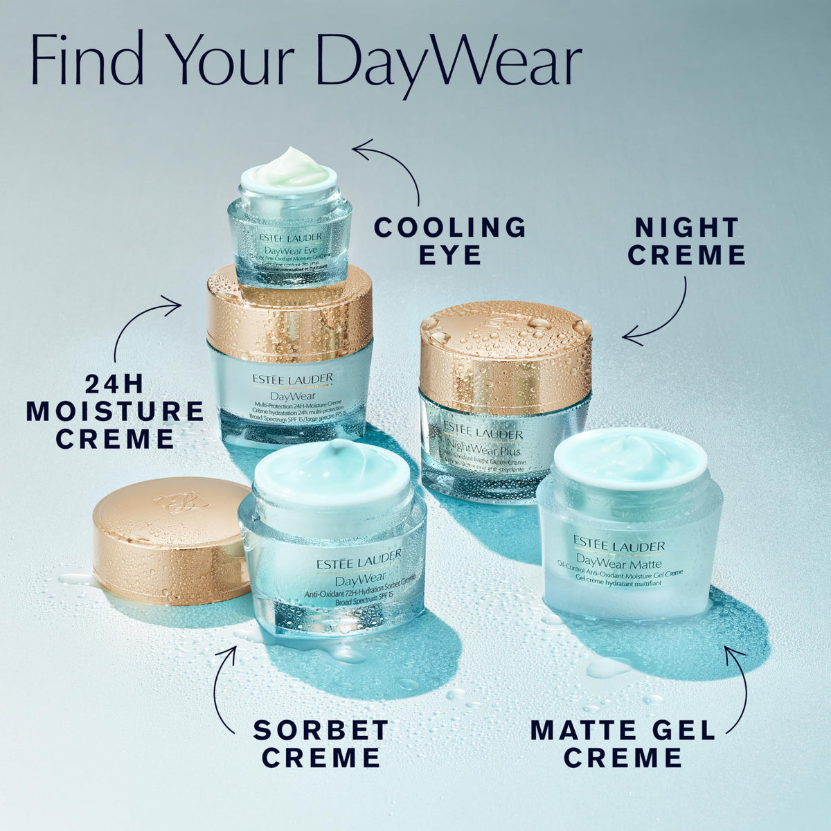 Crème Estée Lauder 15ml sur une surface de beauté