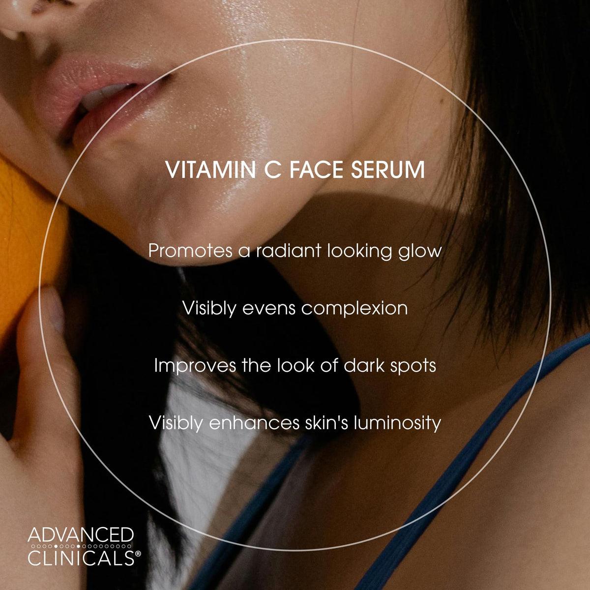 Crème et Sérum Vitamine C Advanced Clinicals sur une table