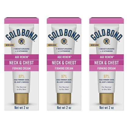 Crème Gold Bond Cou et Décolleté - 3 Tubes de 60 ml, vue de face