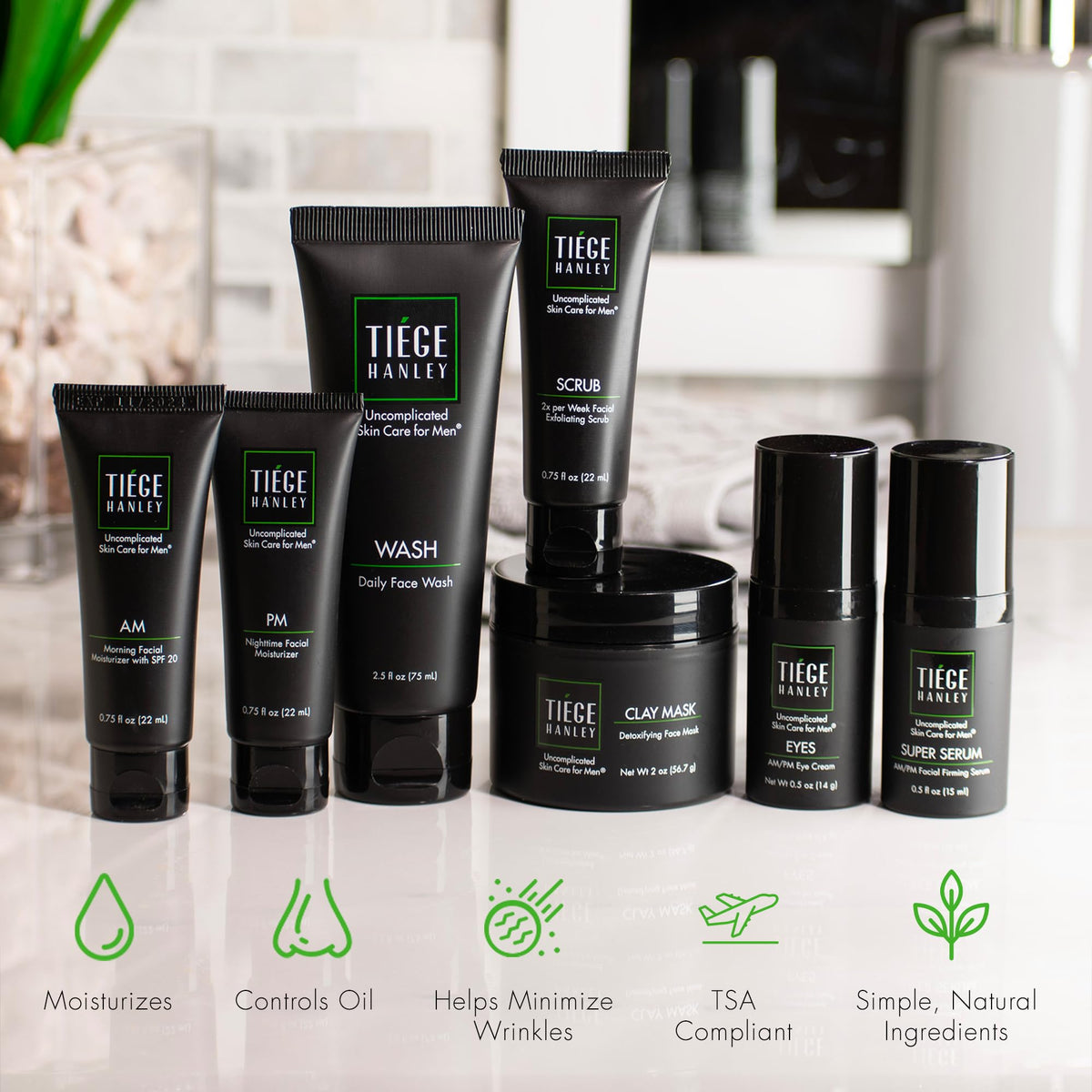 Crème hydratante AM Tiege Hanley avec SPF 20 0,75 oz