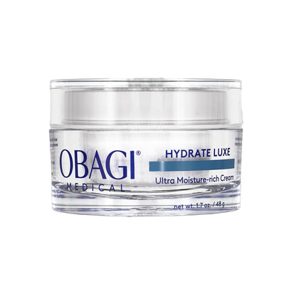 Crème Hydratante Luxe Obagi Medical 160g vue avant avec texture crémeuse