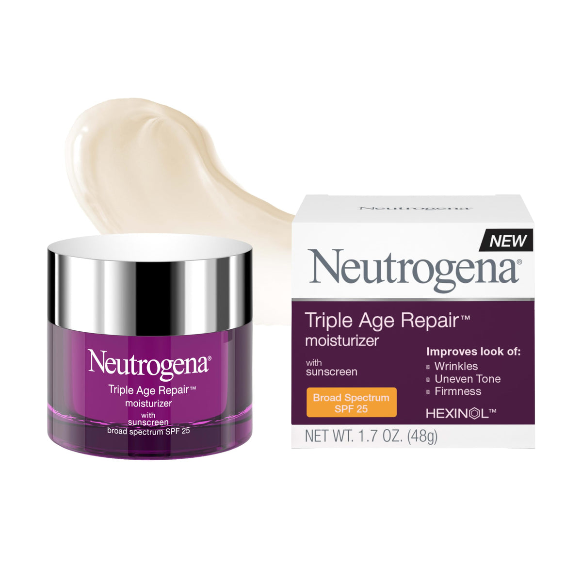 Crème hydratante Neutrogena Triple Age 150g vue avant avec packaging