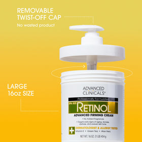 Crème Hydratante Retinol sur une main montrant sa texture