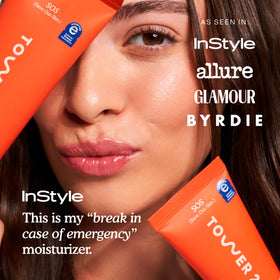 Crème Hydratante SOS Tower 28 ouverte avec spatule