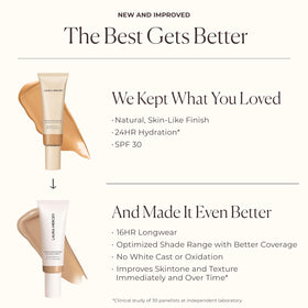 Crème Hydratante Teintée Laura Mercier sur une table de maquillage
