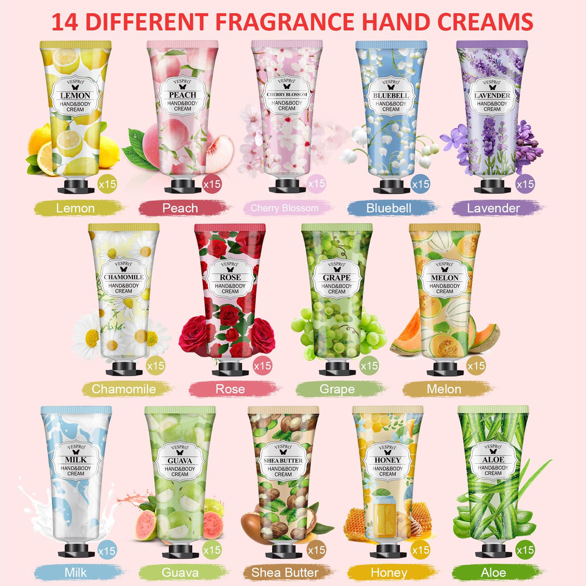 Crème hydratante VESPRO parfum cerisier en tube