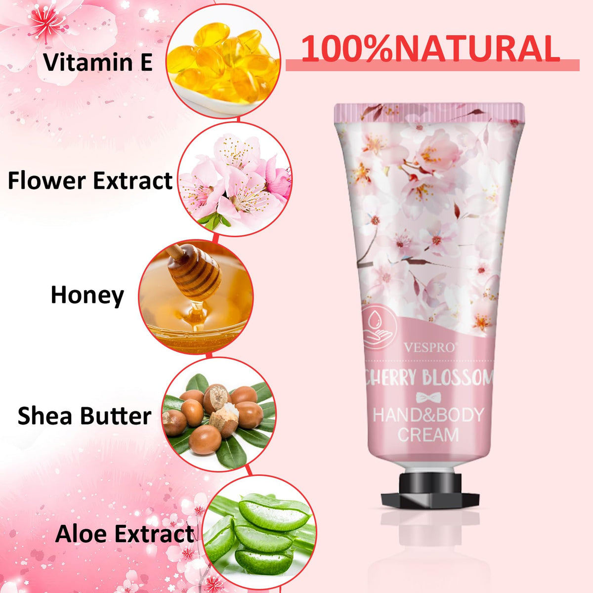 Crème hydratante VESPRO parfum rose en tube