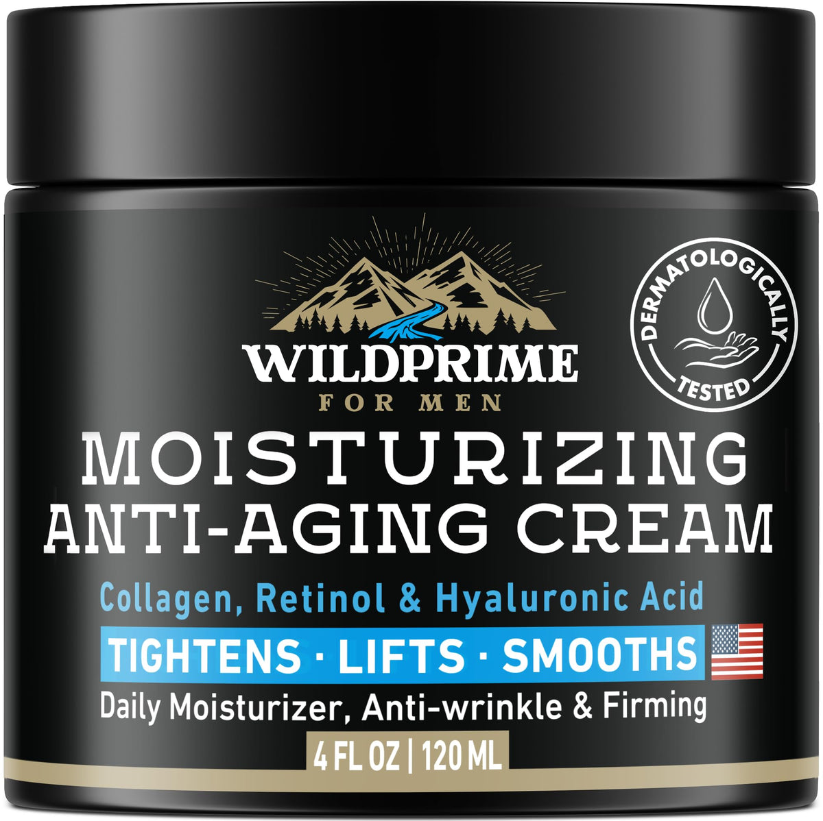 Crème Hydratante Visage Homme WildPRIME, pot avant
