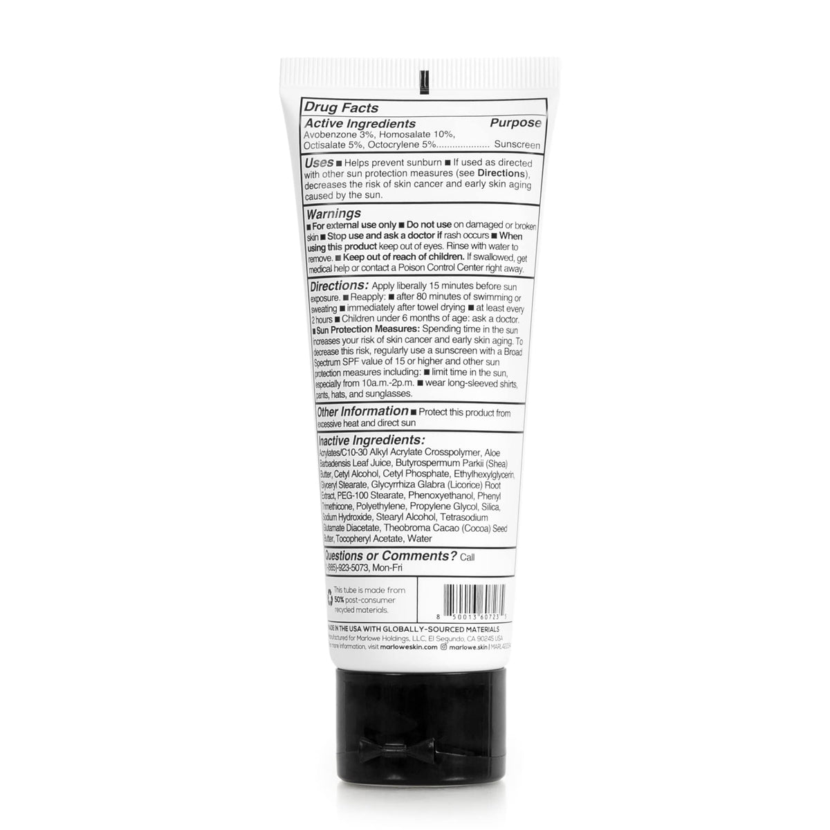 Crème hydratante visage MARLOWE. à côté d'autres produits de soin