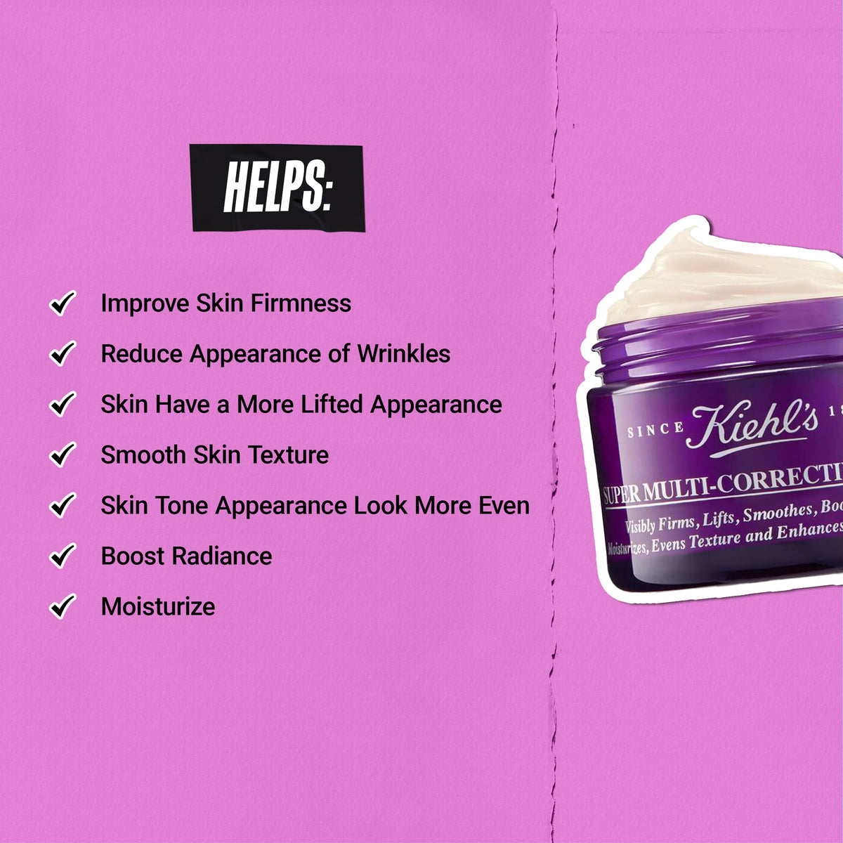 Crème Kiehl's Multi-Corrective 75 ml sur une table en bois