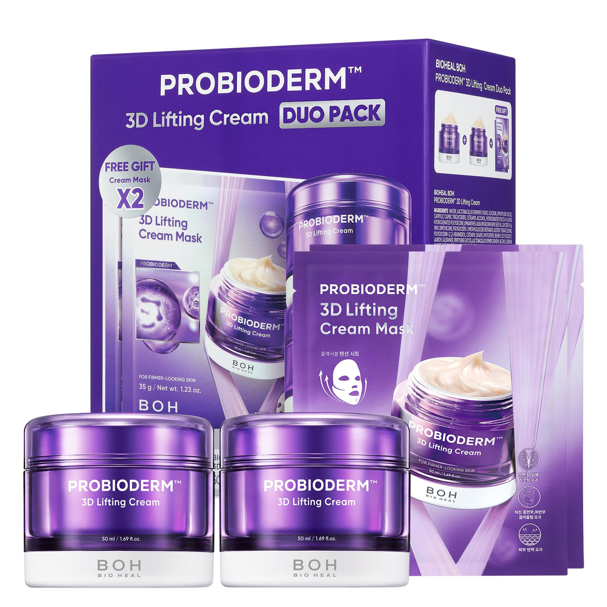 Crème Lifting 3D BIOHEAL BOH en pot avec couvercle