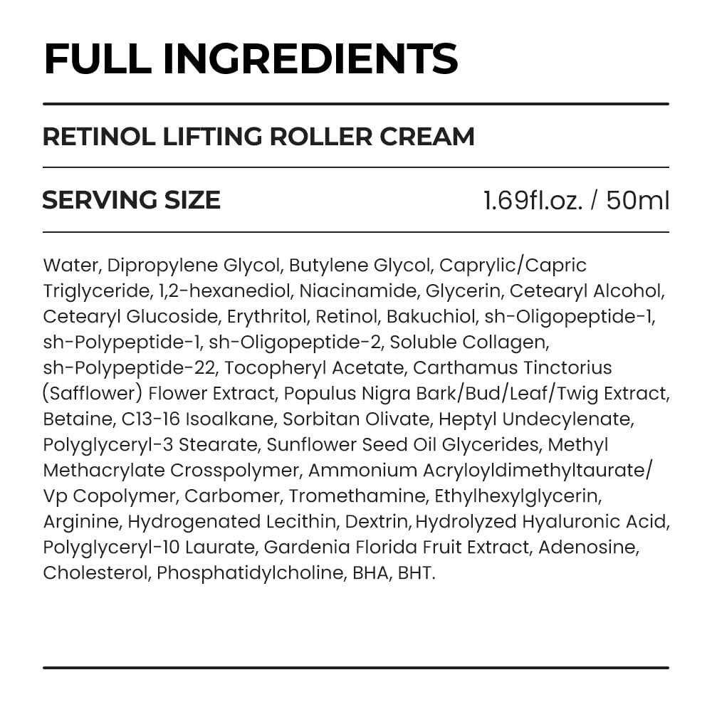 Crème Lifting au Rétinol SKIN & LAB 90g avec étiquettes vegan et cruelty-free