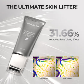 Crème Lifting au Rétinol SKIN & LAB avec ses ingrédients principaux affichés