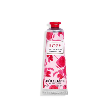 Crème Mains Rose L'OCCITANE 30ml vue avant avec tube rose