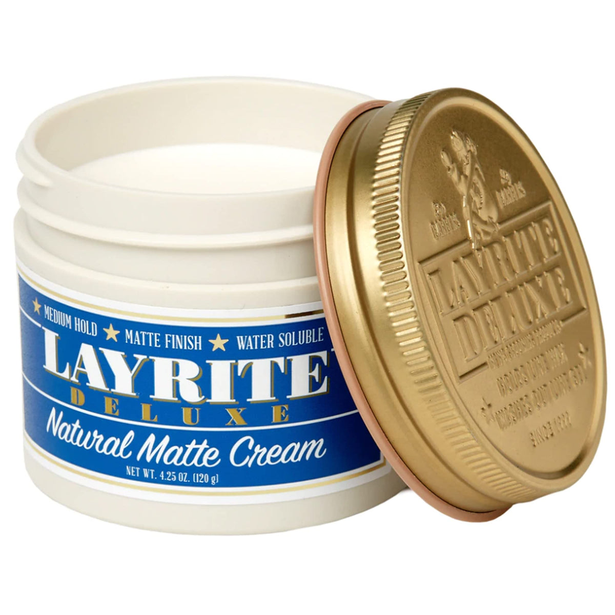 Crème Mat Naturelle Layrite 222g en application sur les cheveux