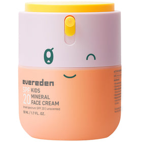 Crème minérale visage Evereden SPF 20, vue de face avec packaging