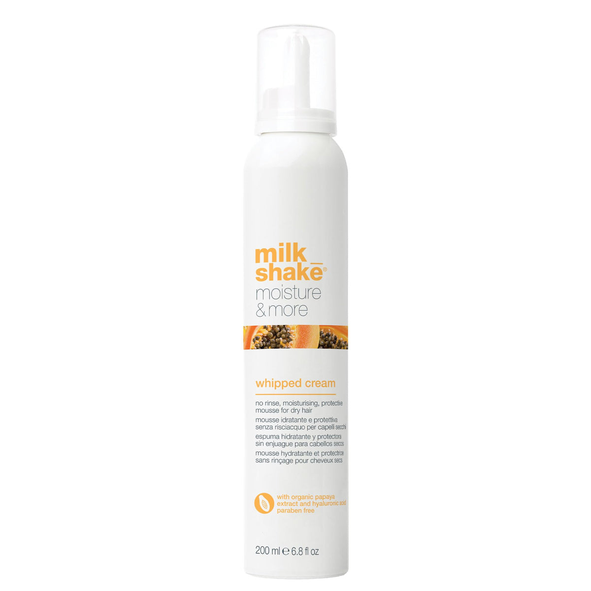 Crème mousse milk_shake 200 mL vue avant avec texture crémeuse