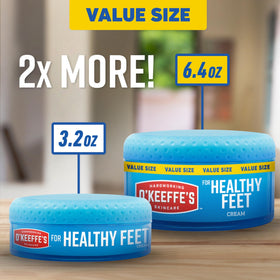 Crème O'Keeffe's pour les pieds sains pot ouvert