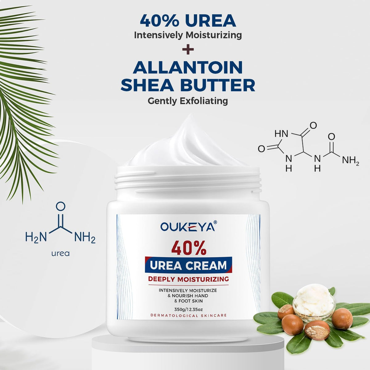Crème OUKEYA Urea 40% sur une main