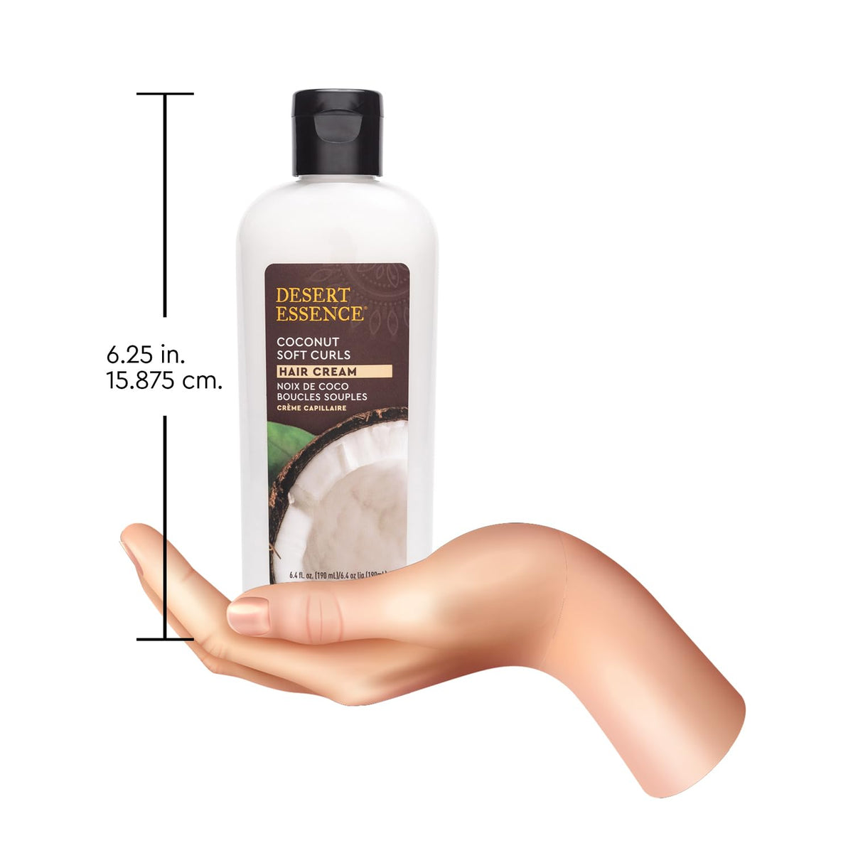 Crème pour cheveux bouclés Desert Essence avec des cheveux bouclés