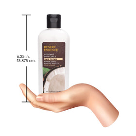 Crème pour cheveux bouclés Desert Essence avec des cheveux bouclés