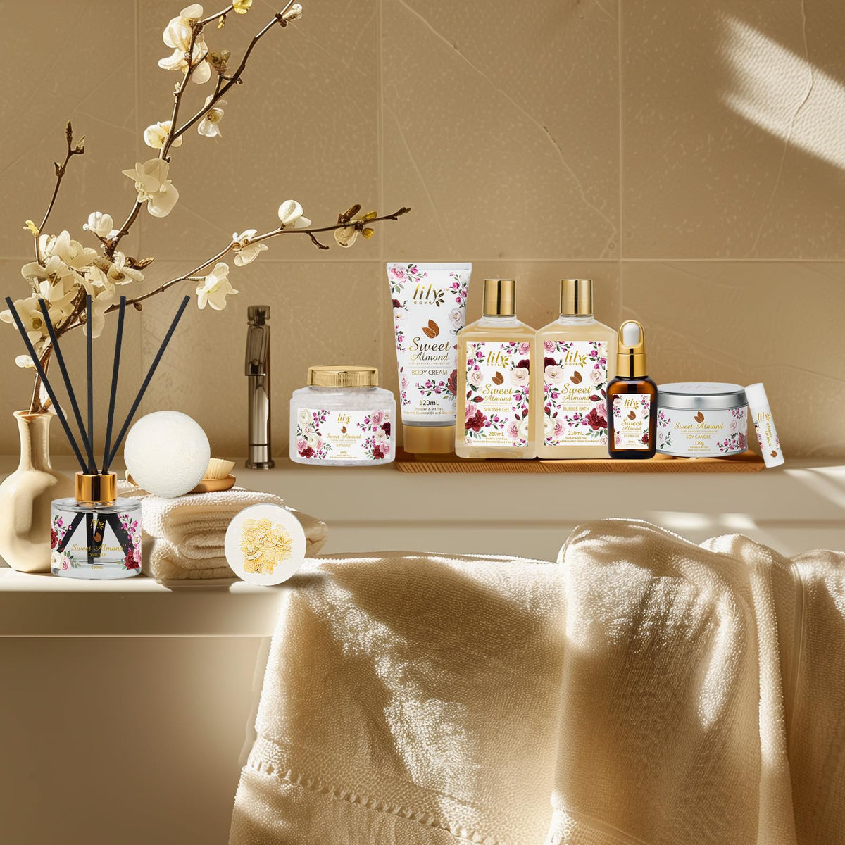 Crème pour le corps du coffret LILY ROY, texture visible