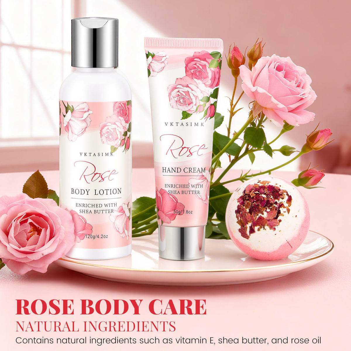 Crème pour les mains et lotion pour le corps du coffret